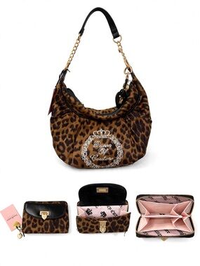 Juicy Couture Leopard-Print Hobo Bag with Wallet